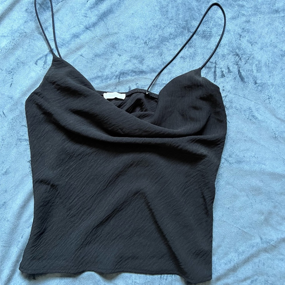 Black Cowl Neck Tank Size S